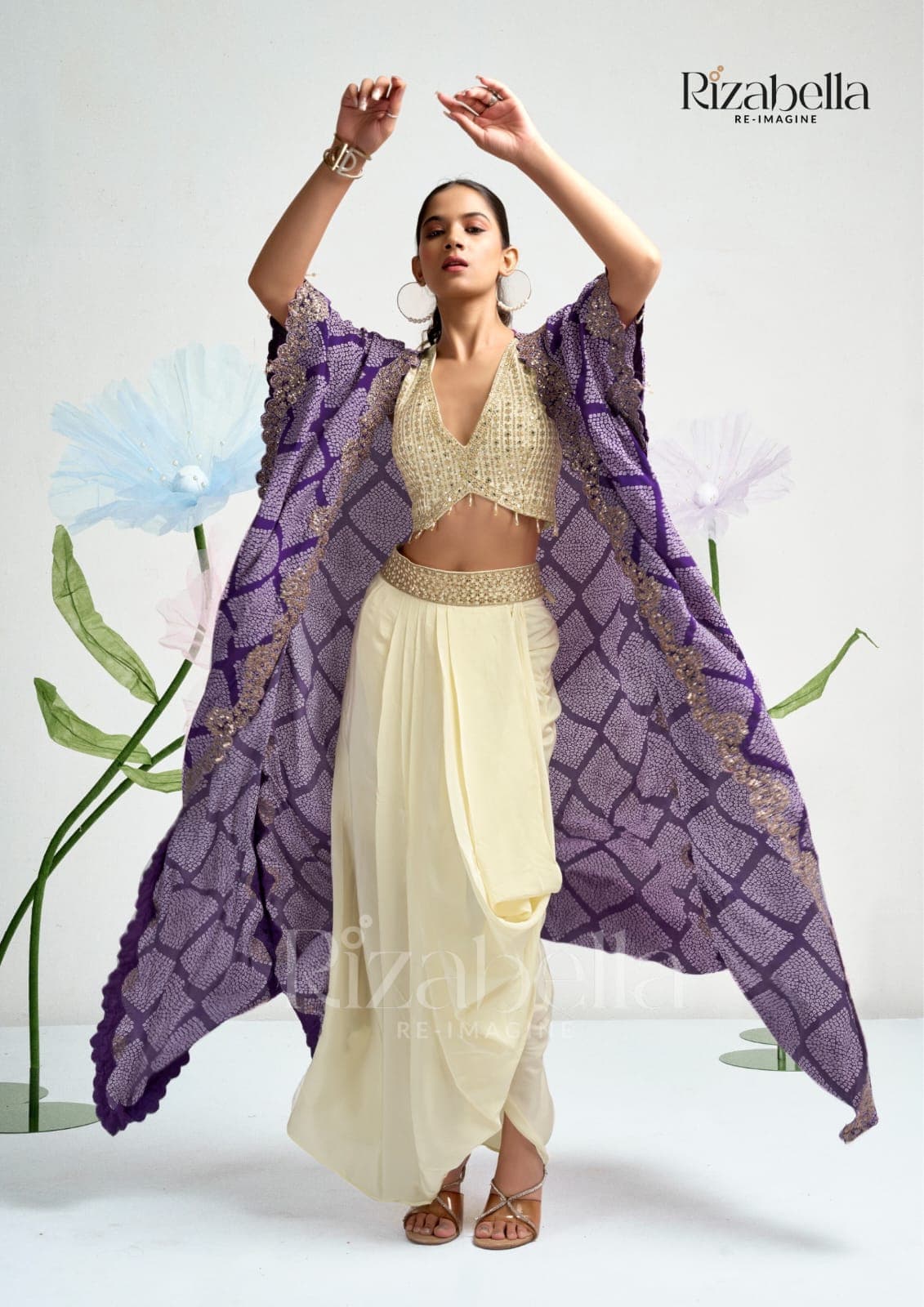 Afreen ivory purple thumbnail 2